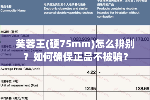 芙蓉王(硬75mm)怎么辨别？如何确保正品不被骗？